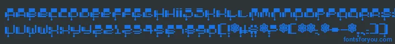 Oddessey2000 Font – Blue Fonts on Black Background