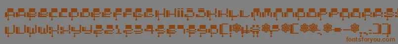 Шрифт Oddessey2000 – коричневые шрифты на сером фоне