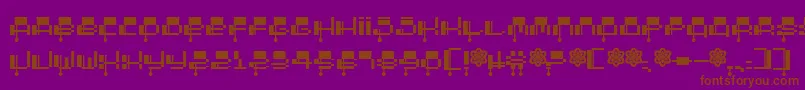 Oddessey2000 Font – Brown Fonts on Purple Background