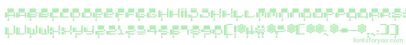 Oddessey2000 Font – Green Fonts on White Background