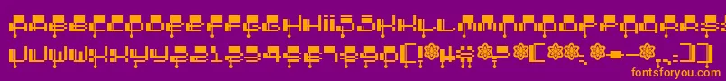 Oddessey2000 Font – Orange Fonts on Purple Background