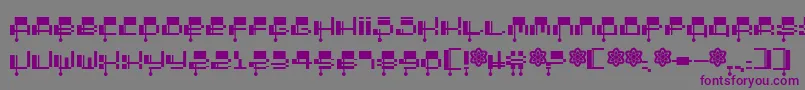 Шрифт Oddessey2000 – фиолетовые шрифты на сером фоне