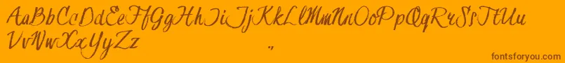 HessterMoffettTrial Font – Brown Fonts on Orange Background