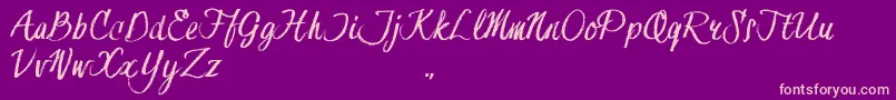 HessterMoffettTrial Font – Pink Fonts on Purple Background