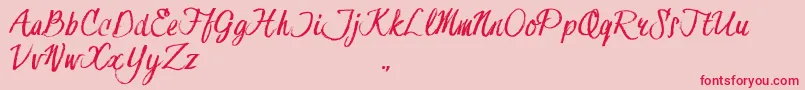 HessterMoffettTrial Font – Red Fonts on Pink Background