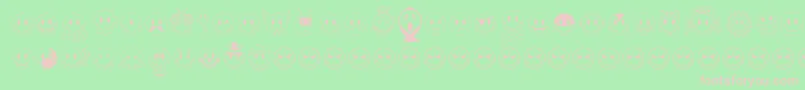 Jlssmilessampler Font – Pink Fonts on Green Background