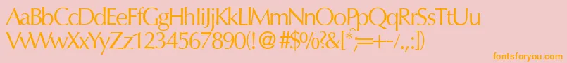 O801FlareRegular Font – Orange Fonts on Pink Background