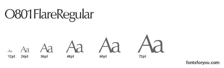 O801FlareRegular Font Sizes