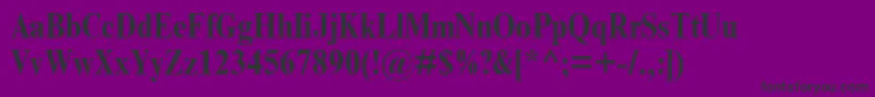 フォントTimesNrCondensedBold – 紫の背景に黒い文字