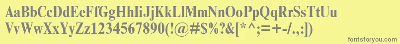 TimesNrCondensedBold Font – Gray Fonts on Yellow Background