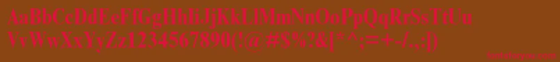 TimesNrCondensedBold Font – Red Fonts on Brown Background