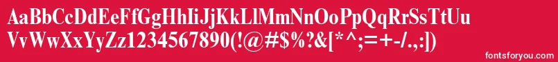 TimesNrCondensedBold Font – White Fonts on Red Background