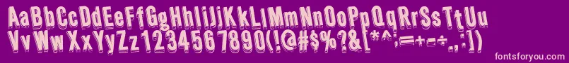 WaferRegular Font – Pink Fonts on Purple Background