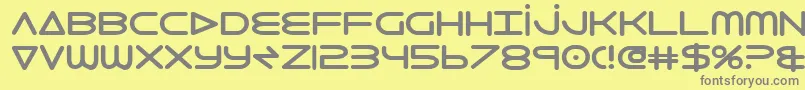 8thelementb2-Schriftart – Graue Schriften auf gelbem Hintergrund