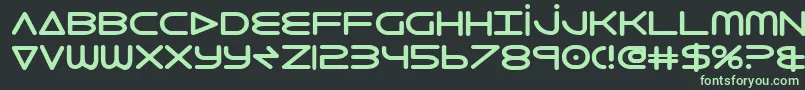 8thelementb2-fontti – vihreät fontit mustalla taustalla