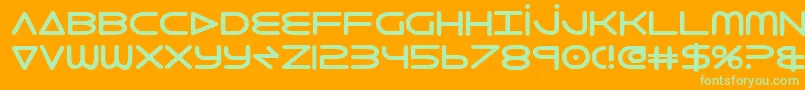 8thelementb2 Font – Green Fonts on Orange Background