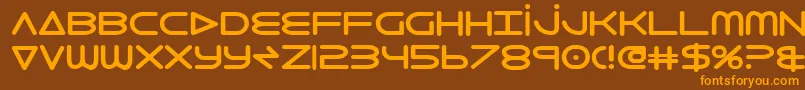 8thelementb2-Schriftart – Orangefarbene Schriften auf braunem Hintergrund