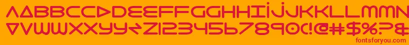 Шрифт 8thelementb2 – красные шрифты на оранжевом фоне