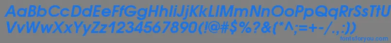 Шрифт AvantgardegothicattBolditalic – синие шрифты на сером фоне