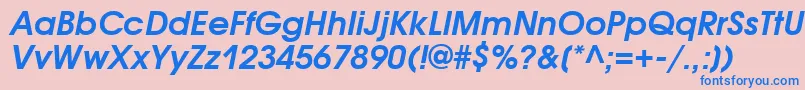 フォントAvantgardegothicattBolditalic – ピンクの背景に青い文字