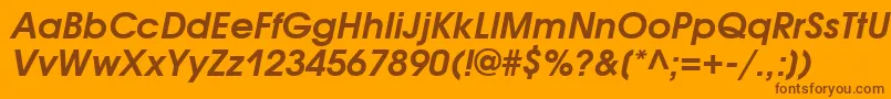 AvantgardegothicattBolditalic Font – Brown Fonts on Orange Background