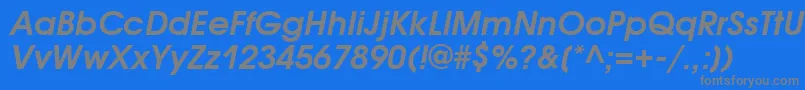 Шрифт AvantgardegothicattBolditalic – серые шрифты на синем фоне