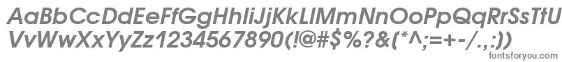 AvantgardegothicattBolditalic Font – Gray Fonts on White Background