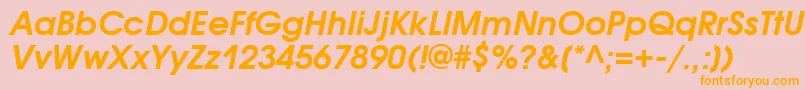 AvantgardegothicattBolditalic Font – Orange Fonts on Pink Background