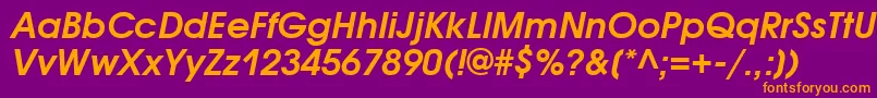 AvantgardegothicattBolditalic Font – Orange Fonts on Purple Background