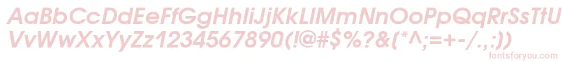 AvantgardegothicattBolditalic-fontti – vaaleanpunaiset fontit valkoisella taustalla