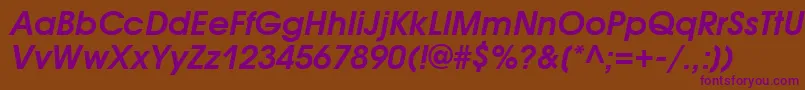 Шрифт AvantgardegothicattBolditalic – фиолетовые шрифты на коричневом фоне