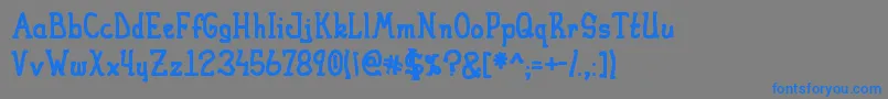 HeiranyBoldMarker-Schriftart – Blaue Schriften auf grauem Hintergrund