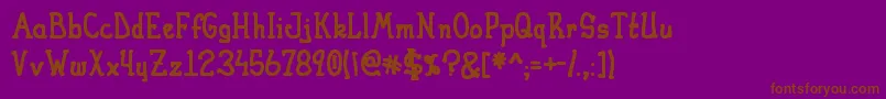 HeiranyBoldMarker Font – Brown Fonts on Purple Background