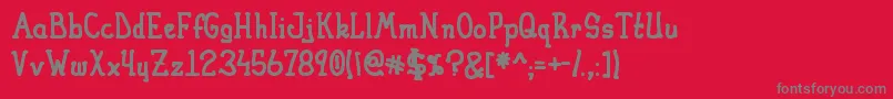 HeiranyBoldMarker Font – Gray Fonts on Red Background