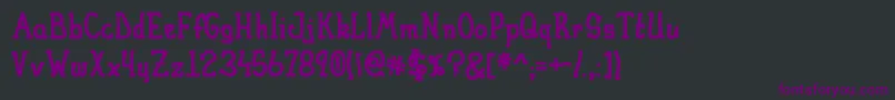 HeiranyBoldMarker Font – Purple Fonts on Black Background