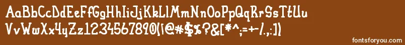 フォントHeiranyBoldMarker – 茶色の背景に白い文字
