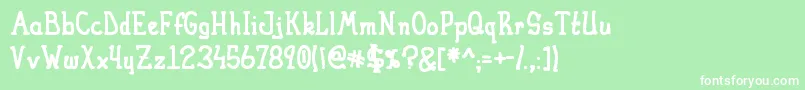 HeiranyBoldMarker Font – White Fonts on Green Background