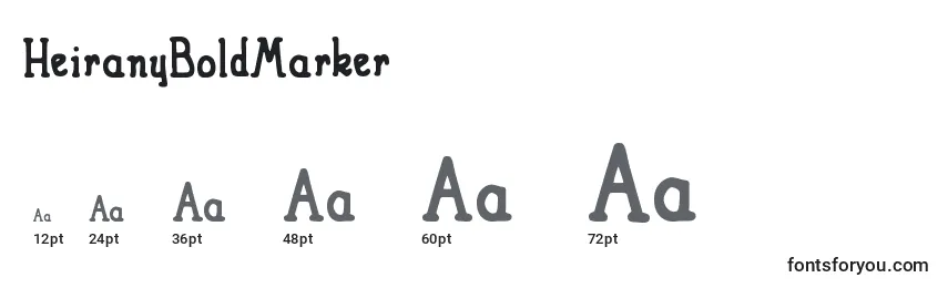 HeiranyBoldMarker Font Sizes