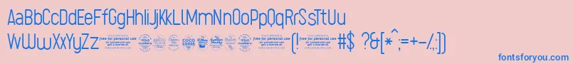 fuente SugoExtralighttrial – Fuentes Azules Sobre Fondo Rosa