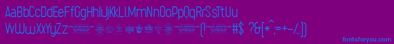 SugoExtralighttrial Font – Blue Fonts on Purple Background