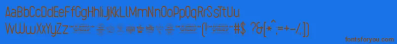 SugoExtralighttrial Font – Brown Fonts on Blue Background