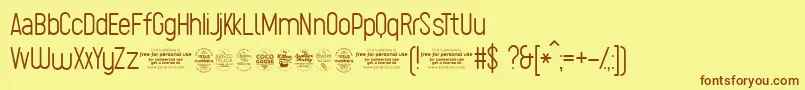 SugoExtralighttrial Font – Brown Fonts on Yellow Background