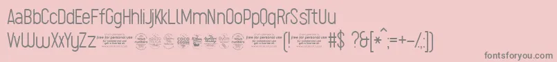 SugoExtralighttrial Font – Gray Fonts on Pink Background