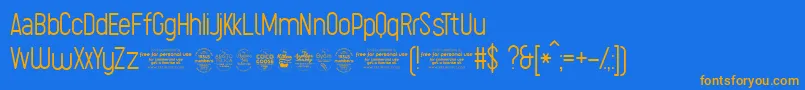 SugoExtralighttrial Font – Orange Fonts on Blue Background