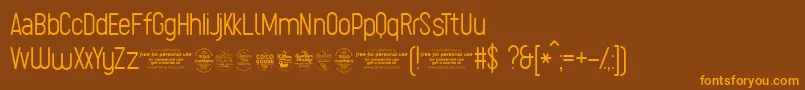 SugoExtralighttrial Font – Orange Fonts on Brown Background