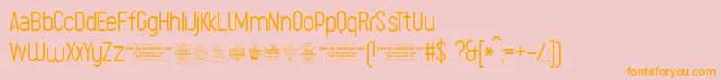 SugoExtralighttrial Font – Orange Fonts on Pink Background