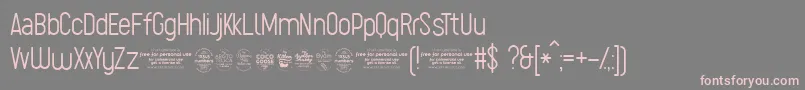 SugoExtralighttrial Font – Pink Fonts on Gray Background