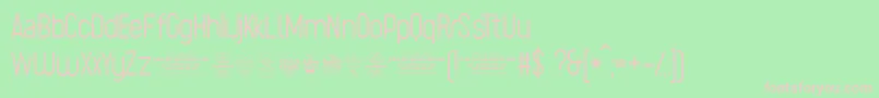 SugoExtralighttrial Font – Pink Fonts on Green Background