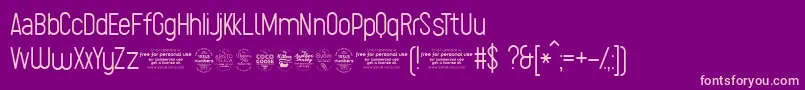 SugoExtralighttrial Font – Pink Fonts on Purple Background