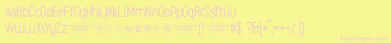 SugoExtralighttrial Font – Pink Fonts on Yellow Background